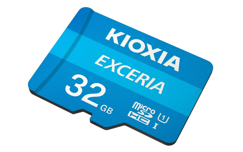 Kioxia 32GB microSD Exceria Flash Memory Card w/Adapter U1 R100 C10 Full HD High Read Speed 100MB/s LMEX1L032GG2