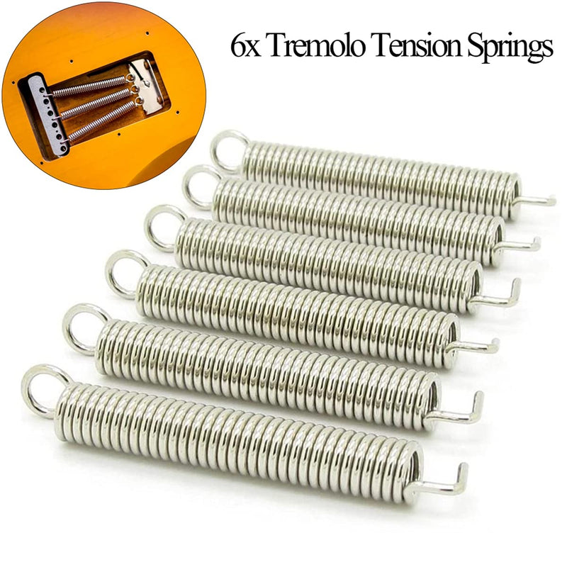Alnicov Vintage Electric Guitar Tremolo Tension Bridge Springs for Stratocaster Strat ST Guitar (Pack of 6)