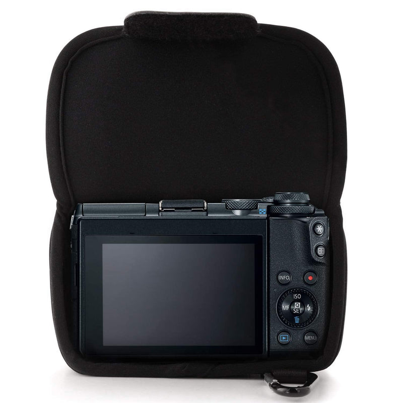 Megagear Canon EOS M6 (18-150 mm) Ultra Light Neoprene Camera Case, with Carabiner - Black - MG1153 18-150 mm