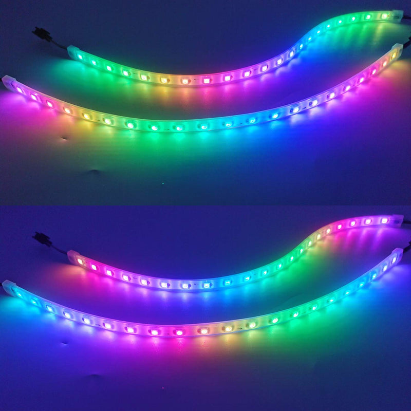 [AUSTRALIA] - PC Digital-RGB LED Strip, Silicone Housing Addressable LED Strip Light for 5V 3pin ARGB LED Header, Compatible with Aura SYNC, Gigabyte RGB Fusion, MSI Mystic Light Sync, with Strong Magnetic Clips 