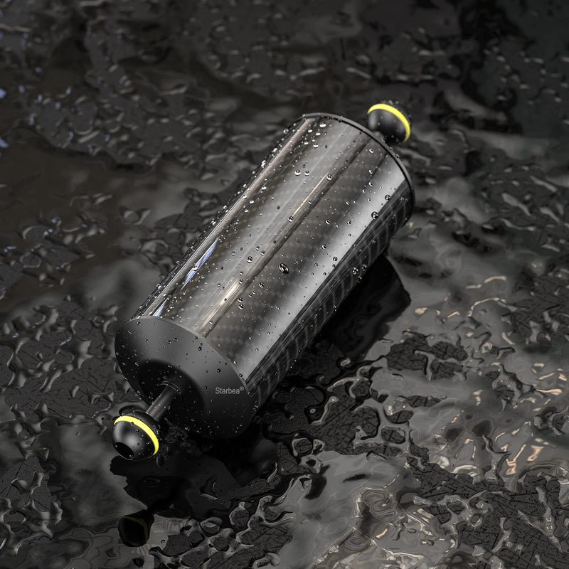 [AUSTRALIA] - Seafrogs Underwater Float Arm 1PCS Carbon Fiber Floating Dual Ball Diving Buoyancy Arm for Underwater Diving Tray Video Light/Strobe (D80mm, 10'', Buoyancy provided 900g) YR-GA-11 