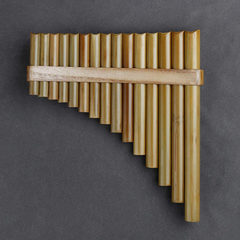 15 Pipes Pan Flute G Key Chinese Traditional Musical Instrument Pan Pipes Woodwind Instrument (15 right) 15 right