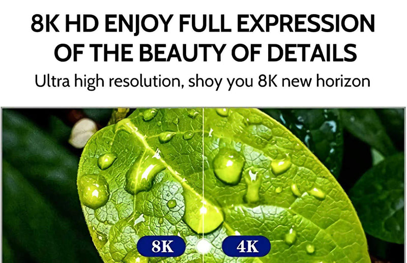 1M/3.3Feet 8K HDMI Cable, HDMI2.1 Cable, HDR, HDCP2.2, 3D, High Speed 48Gbps,8K@60Hz 7680P, HDCP 2.2, 4:4:4 HDR, eARC Compatible with Apple TV, Samsung QLED TV 1M/3.3Feet