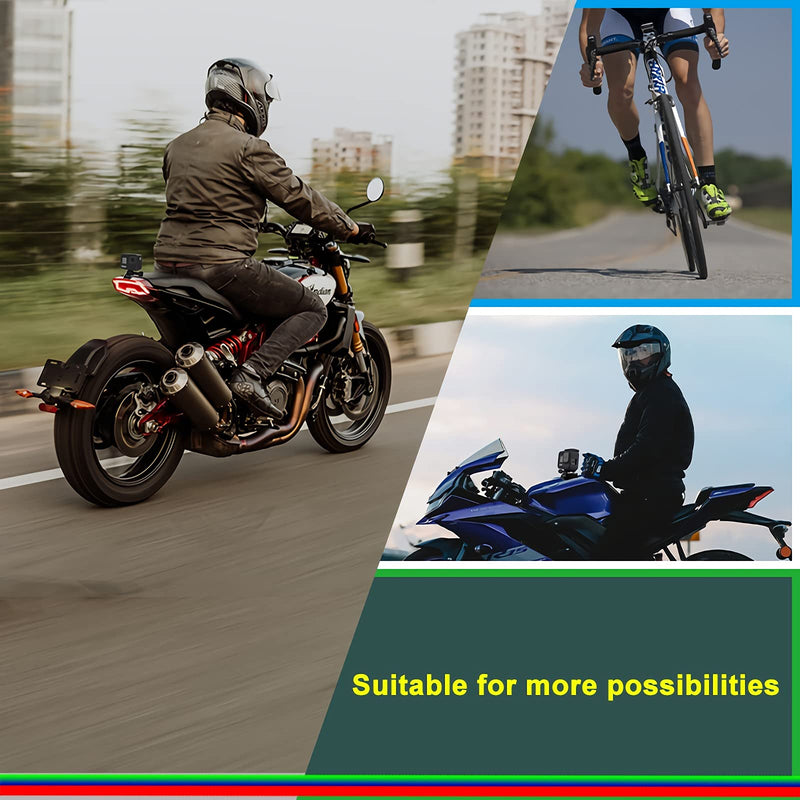 Motorcycle Accessory Bundle for Insta360 ONE X2, ONE X, ONE R, Gopro Hero Max, Fusion, DJI OSMO Action 2 Camera