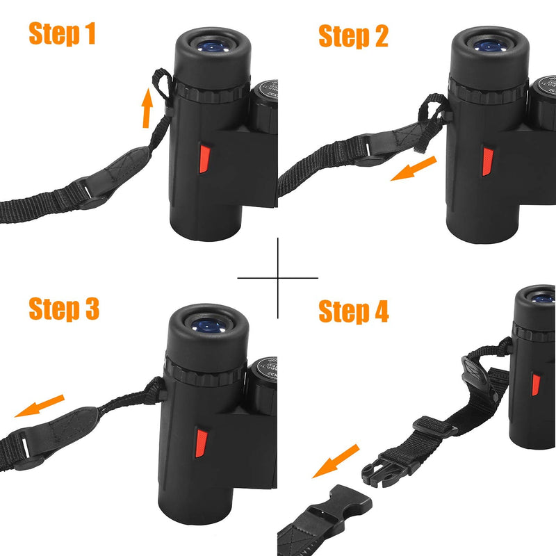 TROSCAS Super Comfort Neoprene Optic Straps | Loop Connectors | Field Repair Buckle | Lightweight | Adjustable Length Neck Straps for Binoculars Cameras (Type 1)