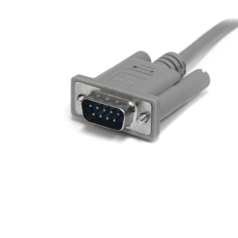 StarTech.com 10 ft DB9 RS232 Serial Null Modem Cable F/M - Null modem cable - DB-9 (M) to DB-9 (F) - 10 ft - SCNM9FM Gray