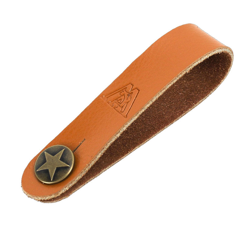 Walker & Williams AT-1 TN Tan Leather Acoustic Guitar Strap Button Headstock Adaptor