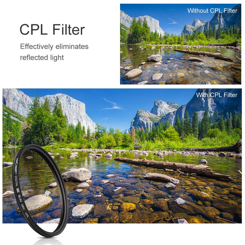 K&F Concept 40.5mm ND1000 CPL Lens Filter Kit (2 Pcs) Neutral Density ND1000 + Circular Polarizer Filter with 24 Multi-Layer Coatings for Camera Lens