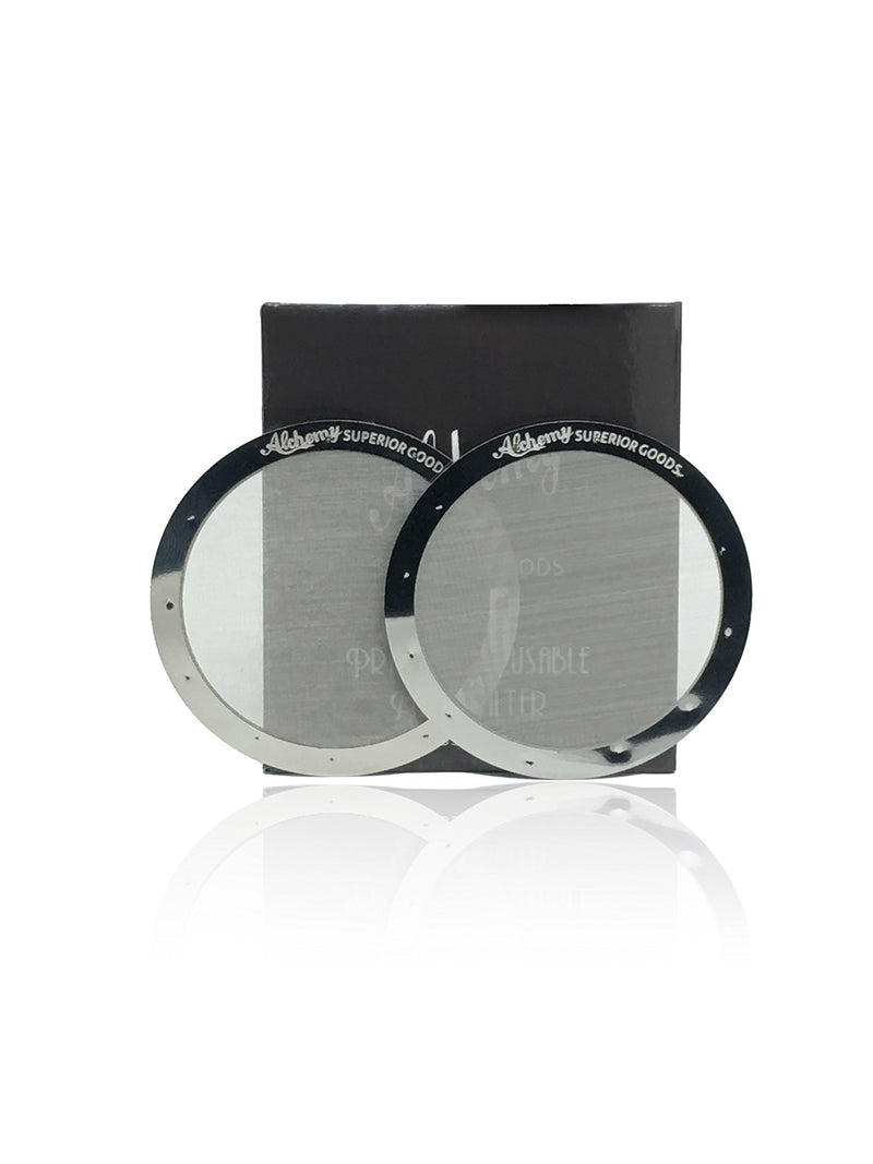 [AUSTRALIA] - Stainless Steel Mesh Filters - (Pack of 2) Premium Filter Washable & Reusable Micro-Filters - Compatible with AeroPress Coffee Maker Pack of 2 Filters 
