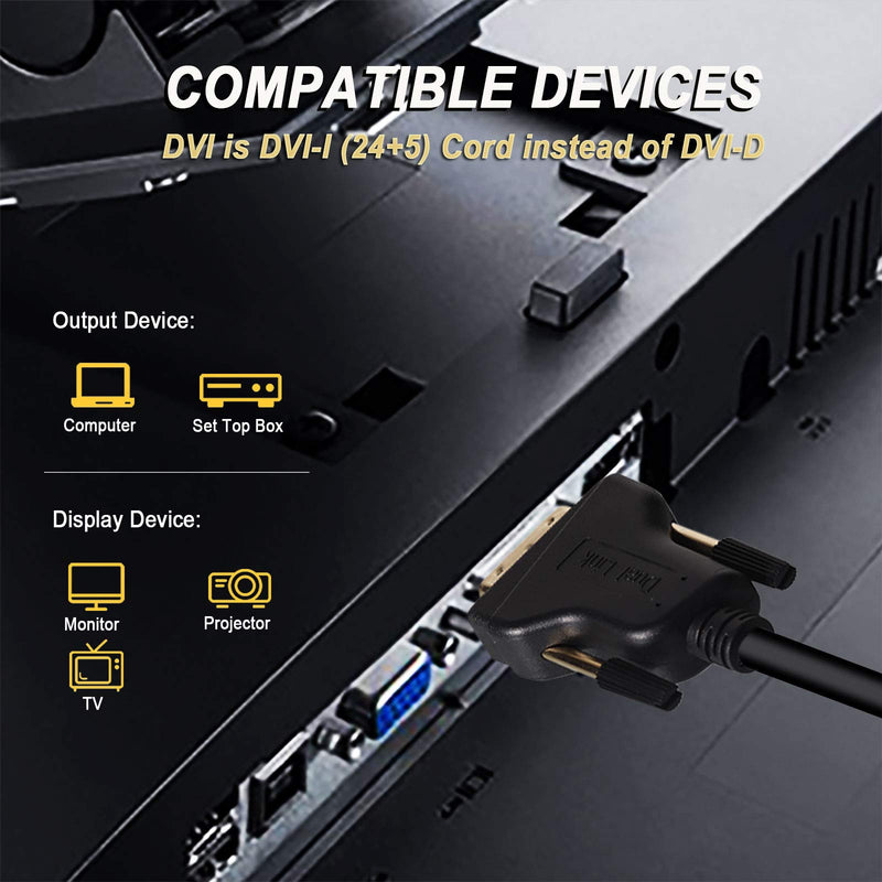 DVI-I to VGA Adapter, Benfei DVI 24+5 to VGA Male to Female Adapter with Gold Plated Cord