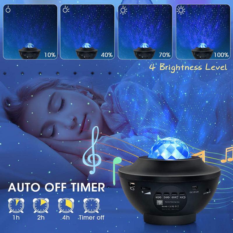 [AUSTRALIA] - Night Light Projector, OTTOLIVES Star Projector Galaxy Projector & LED Nebula Cloud/Rotatable Ocean Wave Projector with Bluetooth Music Speaker for Baby Kids Bedroom/Home Theatre/Night Light Ambiance 