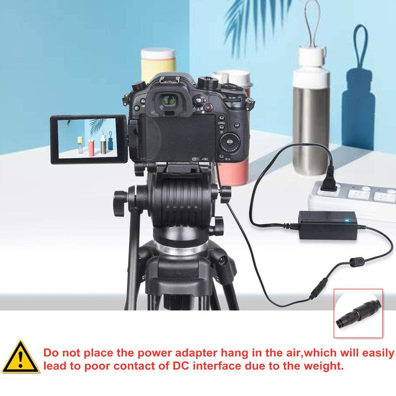 Kimaru DMW-AC10 DMW-DCC8 DC Coupler DMW-BLC12 Dummy Battery AC Power Adapter Kit for Panasonic Lumix DMC-GH2 G5 G6 G7 G80 G81 G85 G5X GX8 FZ300 FZ1000 FZ2500 DC-G90 G95 G99 Cameras.