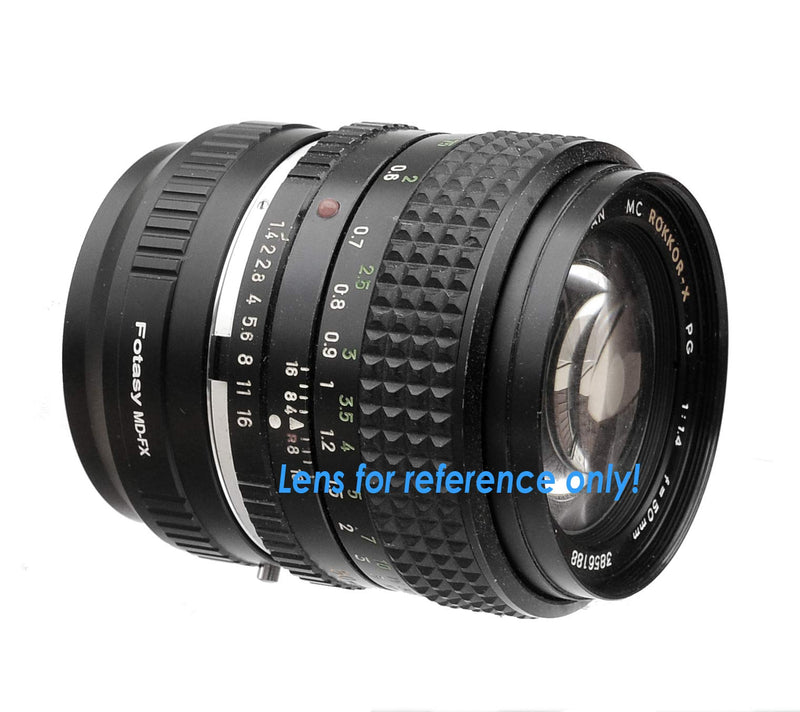 Fotasy Minolta MD Lens to Fuji X Adapter, Minolta MD Rokkor Mount to Fujifilm X Mount Adapter, Compatible with Fujifilm X-Mount Cameras X-Pro2 X-E2 X-E3 X-A5 X-M1 X-T1 X-T2 XT3 X-T10 X-T20 X-T30 X-H1 Minolta MD - FX Adapter