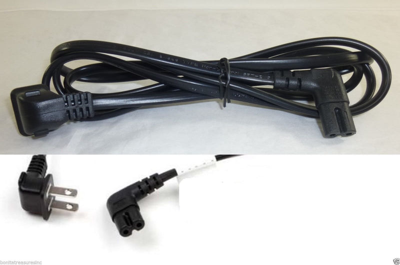 6 Ft foot USA 2 pin Male to 90 Degree Right Angled IEC 320 C7 AC Power Supply Cord cable For Samsung TV's