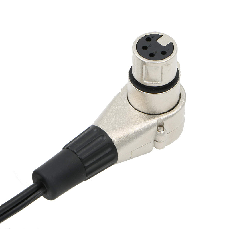 Alvin's Cables Luxury D Tap to XLR 4 Pin Female Right Angle Power Cable for ARRI Camera Monitor Straight Cable