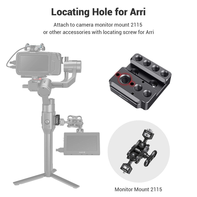 SMALLRIG Monitor Mount Holder for DJI Ronin S & Ronin SC Gimbal Accessories Mounting Plate, w/ 1/4” Thread 3/8” Locating Hole NATO Rail for Magic Arm Handle - 2214 1pc