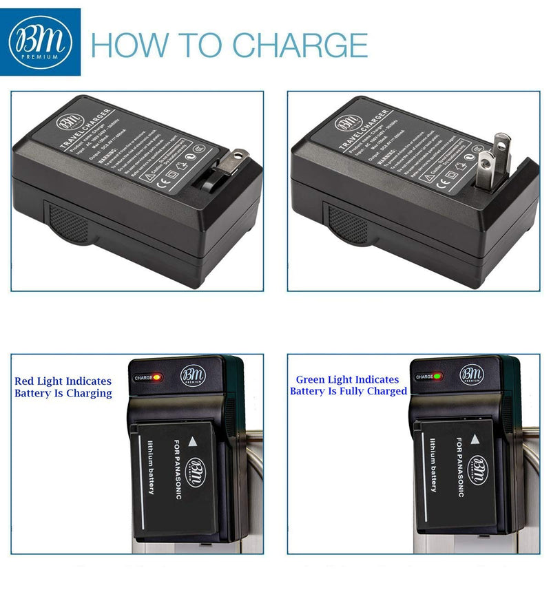 BM DMW-BCG10 Battery and Charger for Panasonic Lumix DMC-3D1, SZ8, TZ6, TZ7, TZ8, TZ10, TZ18, TZ19, TZ20, TZ25, TZ30, TZ35, ZR1 ZR3 ZS1, ZS3 ZS5 ZS6 ZS7 ZS8 ZS9 ZS10 ZS15 DMC-ZS19 ZS20, ZS25, ZX1 ZX3