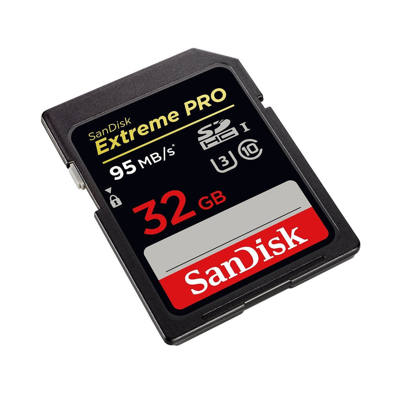 SanDisk Extreme PRO 32GB up to 95MB/s UHS-I/U3 SDHC Flash Memory Card - SDSDXPA-032G-X46 32 GB Standard Packaging