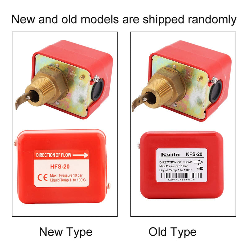 Water Flow Switch, PDT R3/4 Liquid Water Oil Sensor Control Automatic Paddle Type Flow Switch 15A 250V IP54, HFS-20 Target Flow Controller, Controls Flow in Pipes