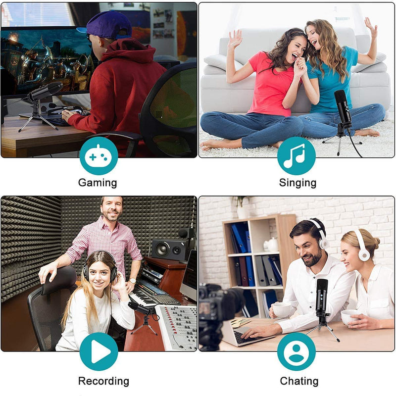 [AUSTRALIA] - USB Microphone for Computer,CASTRIES Condenser Recording PC Microphone for Mac & Windows,Professional Plug&Play Studio Microphone for Gaming, Podcast,Chatting, YouTube Videos,Voice Overs and Streaming 