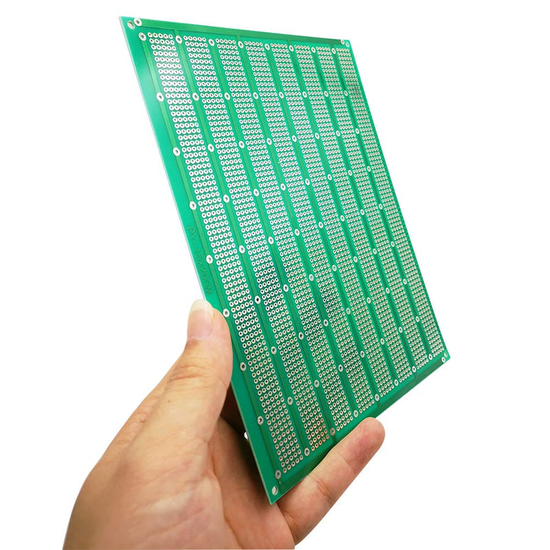 YUNGUI 15X20 CM PCB Prototype Board Solderable PerfBoard,Universal Printed Circuit Board for Arduino and DIY Electronics Project, Gold-Plated, 6"x8",2 Pack