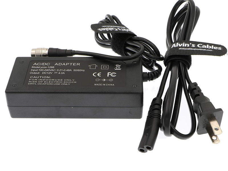 Alvin's Cables Sound Devices XL WPH3 AC Adapter for 702T Recorder 4 Pin Male Hirose to AC