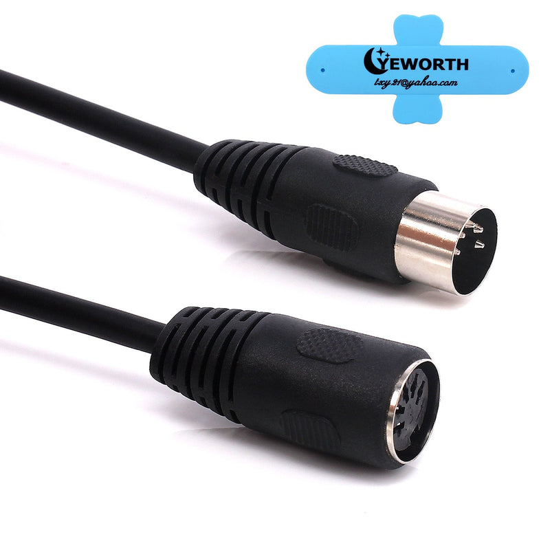 MIDI Cable, Yeworth Premium 5ft/1.5m 5 Pin DIN Male to Female Audio MIDI/at Adapter Extension Cable for Electrophonic Bang & Olufsen, Naim, Quad.Stereo Systems