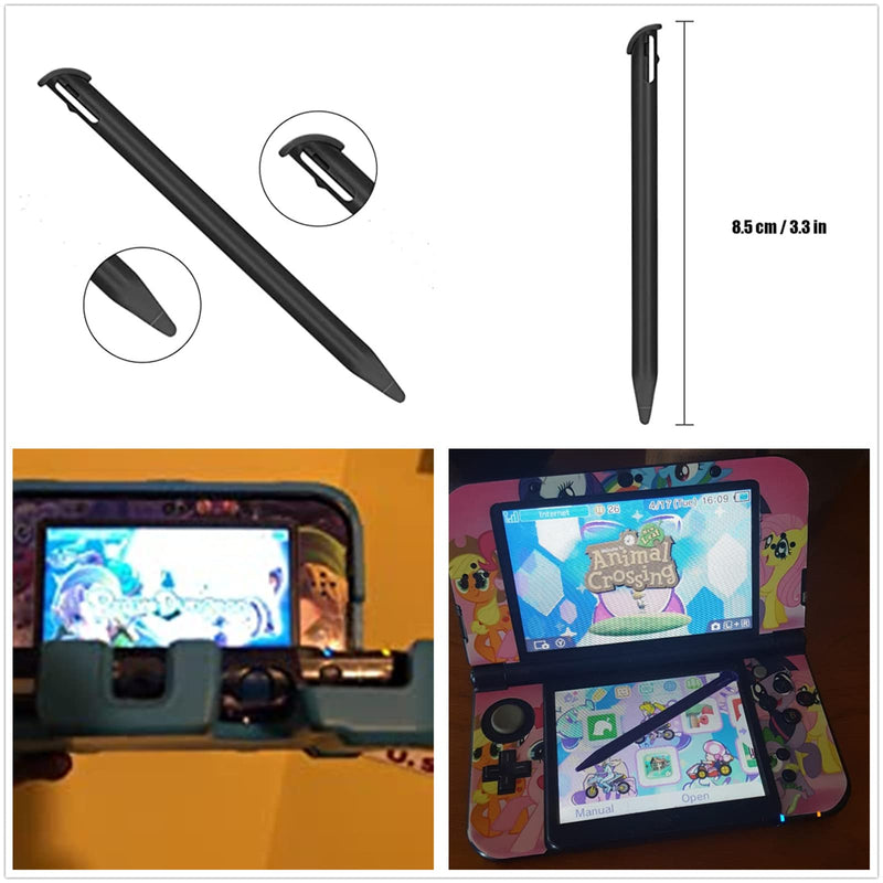 XHBTS 30 Pieces Plastic Replacement Touchscreen Stylus Pen, Compatible with Nintendo New 3DS XL, New 3DS LL (Black) Black
