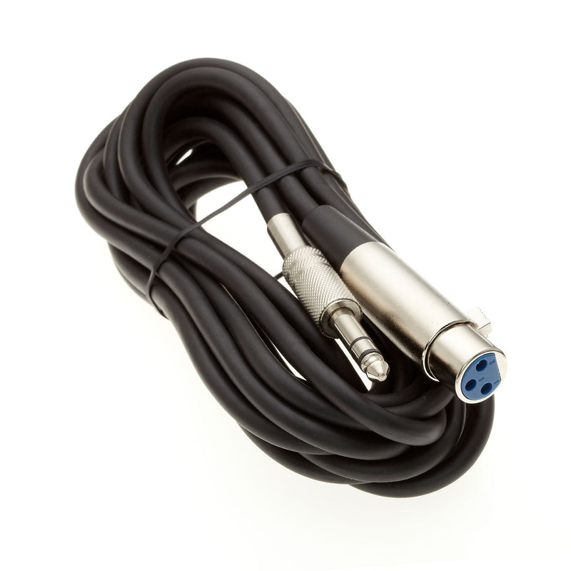 [AUSTRALIA] - InstallerParts XLR Female to 1/4" Stereo Male Microphone Cable - 15 Feet - Compatible with Amplifiers, Instruments, and More! Black 