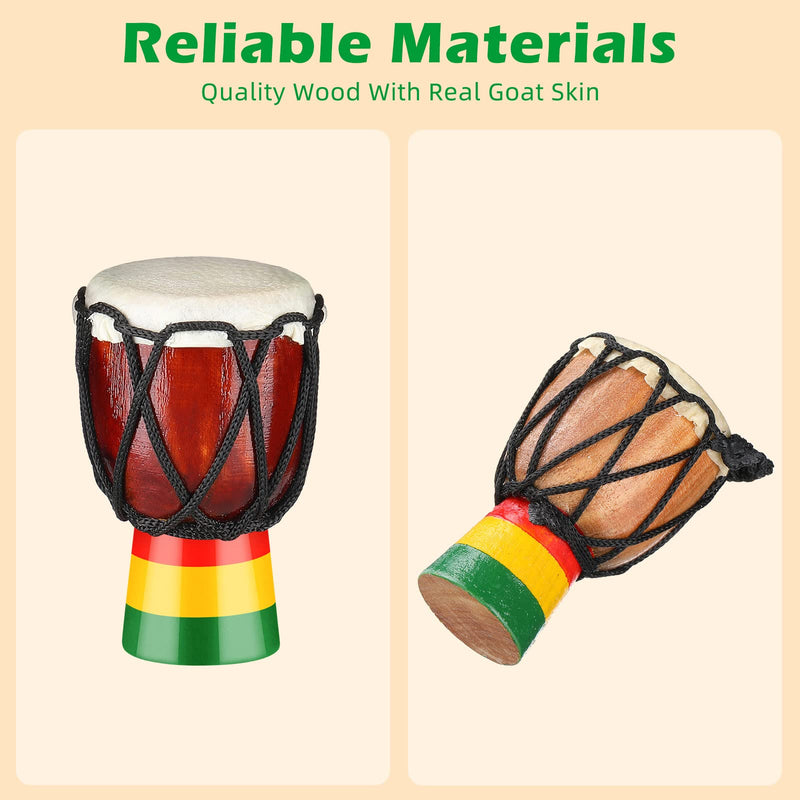 5 Pcs Instrument Necklaces Djembe Drum Mini Pendant African Drum Wooden Classic Hand Congo Drums Jewelry Necklace Drums and Percussion for Teens Men Women Charms Drummer Music Lover Gift, Multicolor