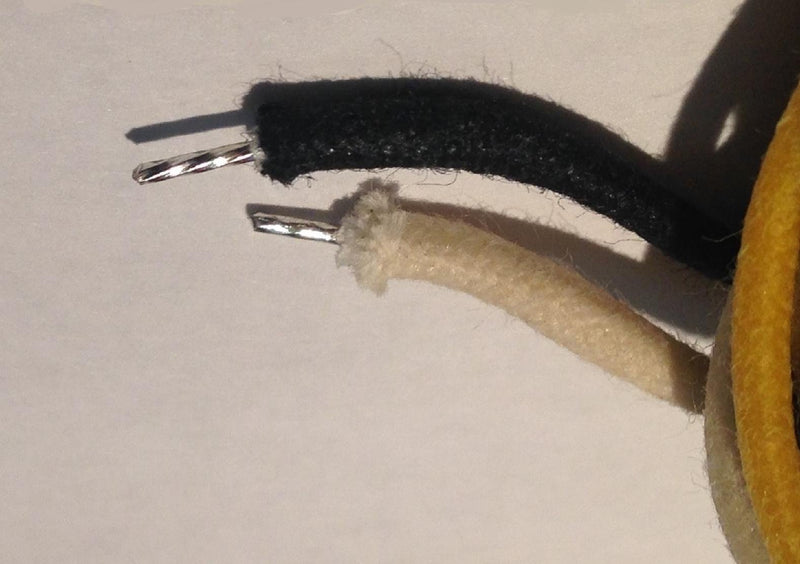 6 Feet (3-white/3-black) Gavitt Cloth-covered Pre-tinned 7-strand Pushback 22awg Vintage-style Guitar Wire