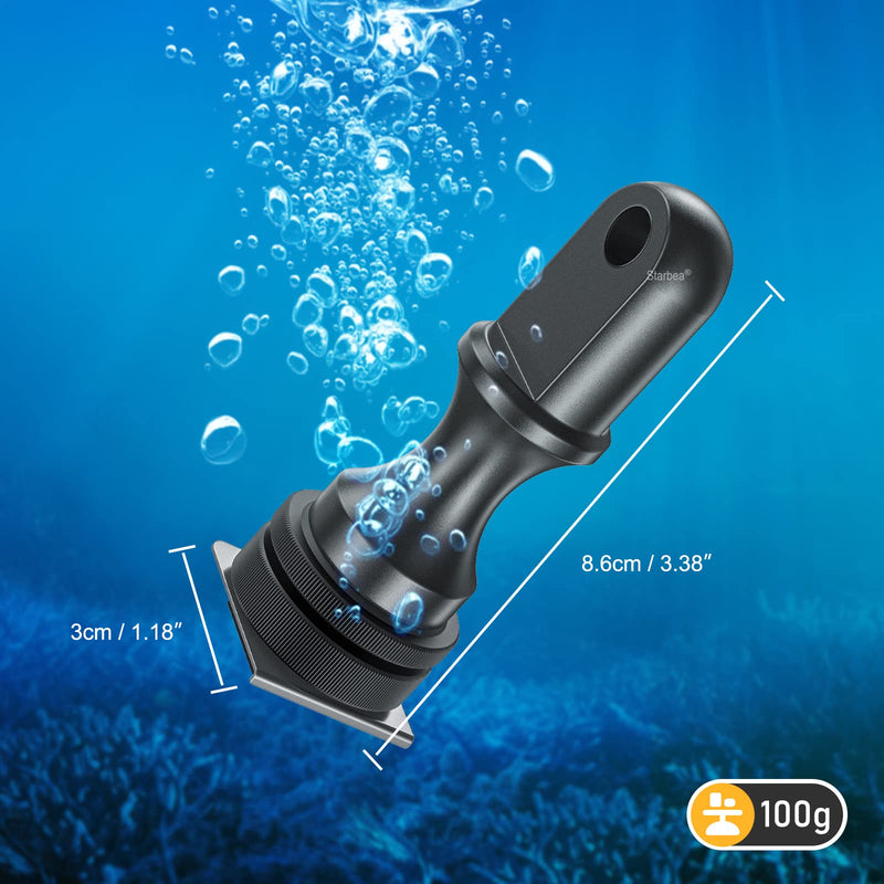 Seafrogs YS Head Diving Cold Shoe Adapter, Underwater Photography Light System Base Torch Holder Connecter for All Seafrogs Housings Case