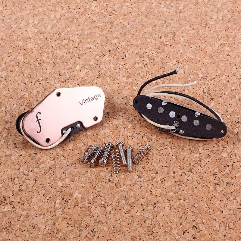 Alnicov Noiseless Vintage Guitar Pickups Set Neck and Bridge Pickup For Tele Telecaster Style Electric Guitar Parts Replacement With F mark