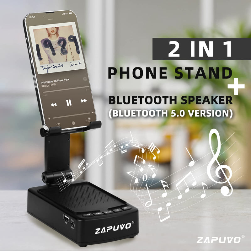 ZAPUVO Cell Phone Stand with Wireless Bluetooth Speaker for Dad Gifts Fathers Day from Daughter Son Kids Wife, Anniversary Birthday Gifts Ideas for Husband Him, Boyfriend Graduation Gift Cool Gadget Style 2