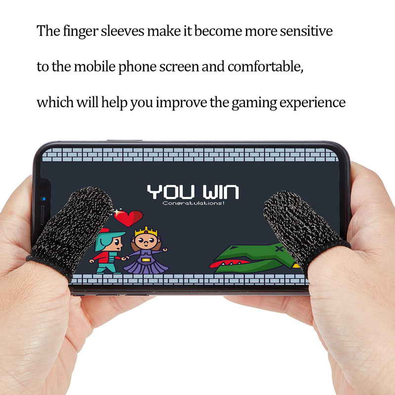 30 Pieces Gaming Finger Sleeve Touchscreen Finger Sleeve Anti-Sweat Breathable Mobile Finger Sleeves for Phone Games