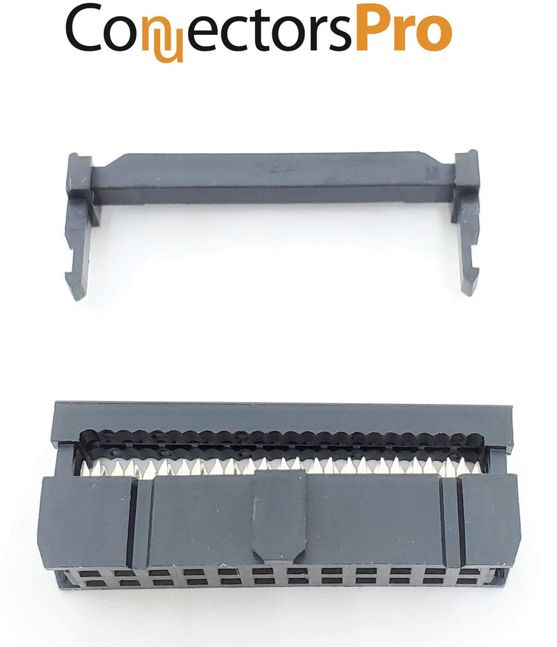 PC Accessories - Connectors Pro 25-Pack 2X12 24P 2.54mm 0.1" Pitch Dual Row IDC Socket for Flat Ribbon Cable, 24 Pins FC Female Connector