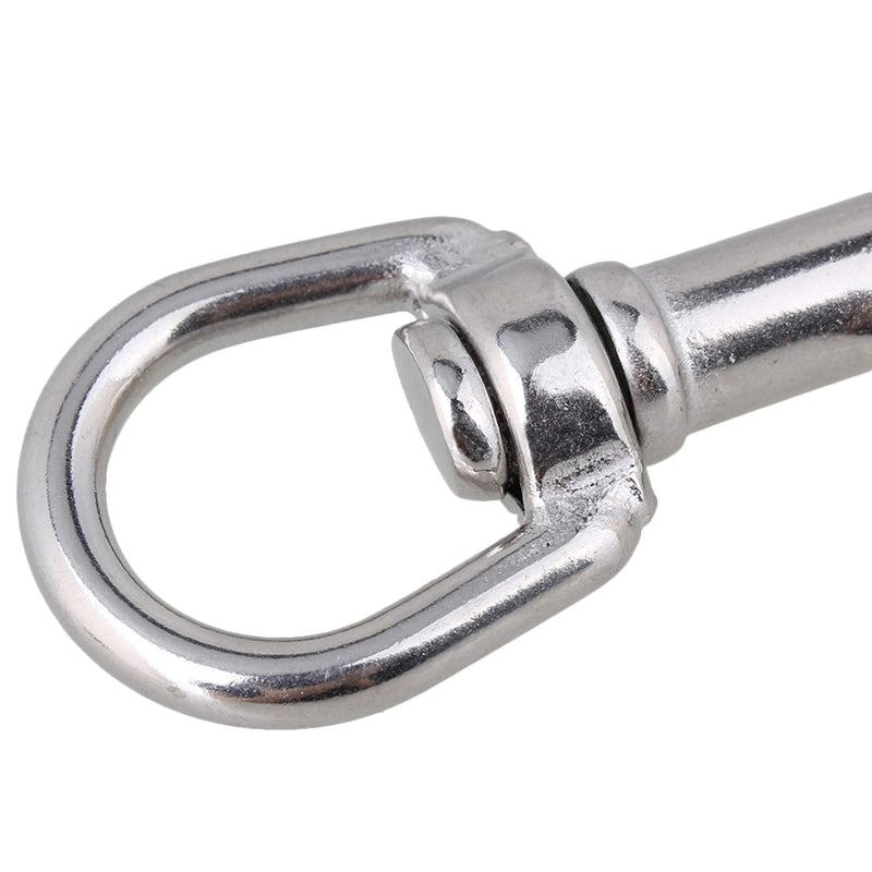 CNBTR Round Eye Swivel Bolt Snap Hooks Key Chain Clip Stainless Steel 80mm Length Pack of 10