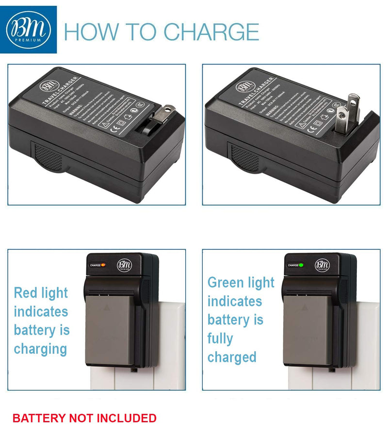 BM Premium BLS-1, BLS-5, BLS-50 Battery Charger for Olympus E-PM1, E-PL1, E-PL2, E-PL3, E-PL5, E-PL7, E-PL8, E-PL9, E-PL10, OM-D E-M5 III, OM-D E-M10, E-M10 III, E-M10 IV, Stylus 1 (BCS-5 Replacement)