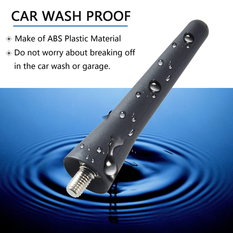 [AUSTRALIA] - Anina 2.5 Inch Stubby Antenna Mast Compatible with 1998-2019 Mini Cooper/Countryman BMW Z3/Z4/128i VW Polo/Golf AM/FM Radio Antenna Car Wash Proof 