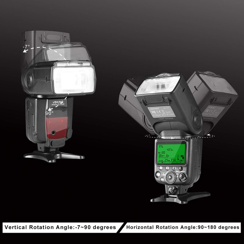 Voking VK581N TTL High Speed Sync Master Camera Flash Speedlite Compatible with Nikon D70 D90 D300 D600 D3000 D5200 D7000 D7100,etc