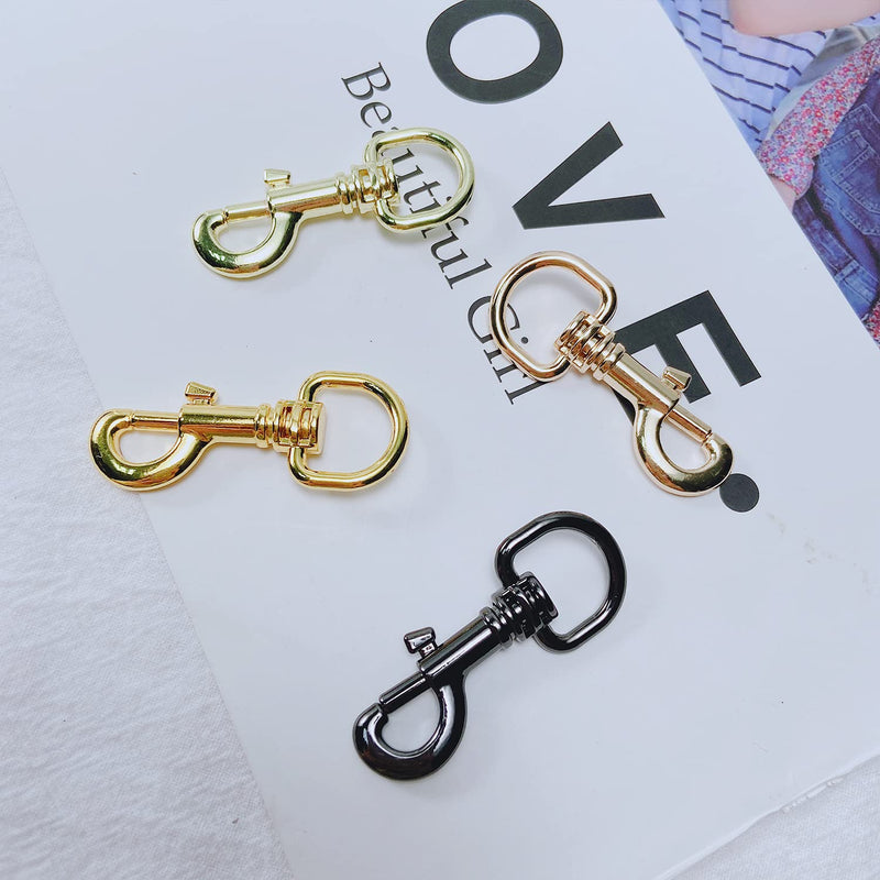 willikiva 10 Pcs 5/8" Steel Swivel Clasps Hooks Bolt Snap Hook Multipurpose Pet Leash Flag Pole Key Chain Clothlines(Gold-2) Gold-2