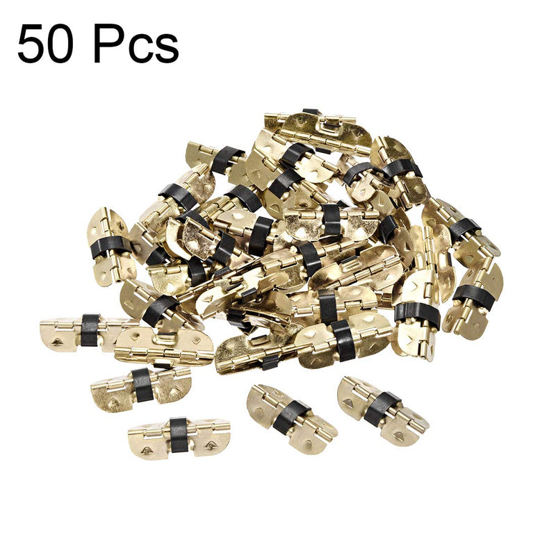 uxcell Spring Loaded Hinges for Glasses Case Jewelry Wooden Box 30mm Length 50pcs