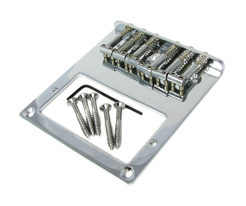 Telecaster(tm)-Style Top-Loading Chrome Electric Guitar Bridge Plate for Humbuckers