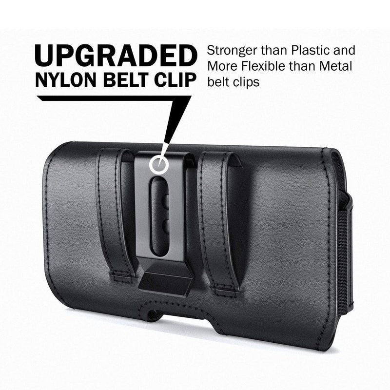 [AUSTRALIA] - De-Bin Belt Holster Case Designed for Samsung Galaxy S20 Fe, S10+, S8+, S9+, A20 A30 A50 A51 Belt Case Cell Phone Holster with Belt Clip Loops Phone Pouch Cover Fits Galaxy with Slim Case on- Black 