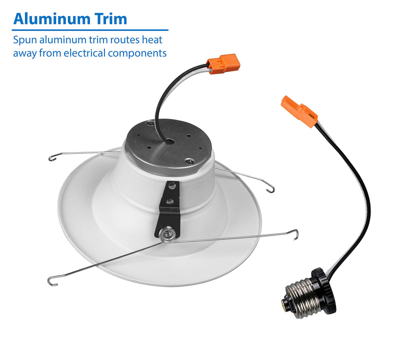 NICOR Lighting DLR565081202KWH LED Downlights, White 2700 Kelvin
