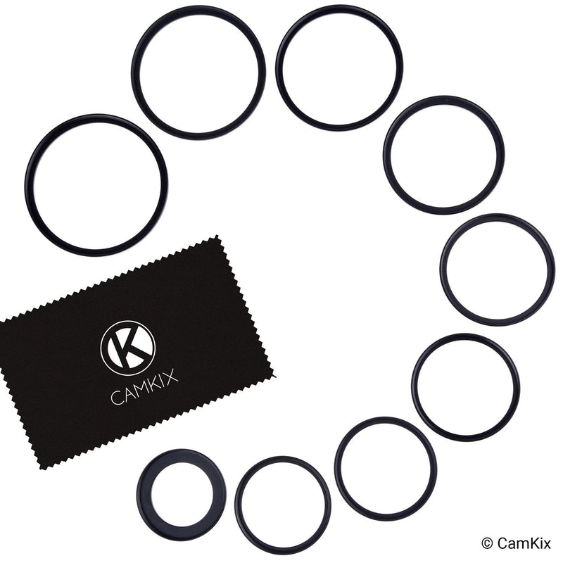 Step Up Lens Filter Adapter Rings - Set of 9 - Allows You to Fit Larger Size Lens Filters on a Lens with a Smaller Diameter - Sizes: 37-49, 49-52, 52-55, 55-58, 58-62, 62-67, 67-72, 72-77, 77-82 mm