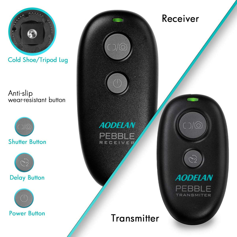 AODELAN Camera Wireless Shutter Release for Panasonic GH5, GH5S, G9, FZ100, FZ1000, FZ2500; Olympus: E-M1, E-M5 Mark II, E-M5, E-M10 Mark II, E-M10, Pen-F, E-P5, E-P3, E-P2, E-P1, E-PL8