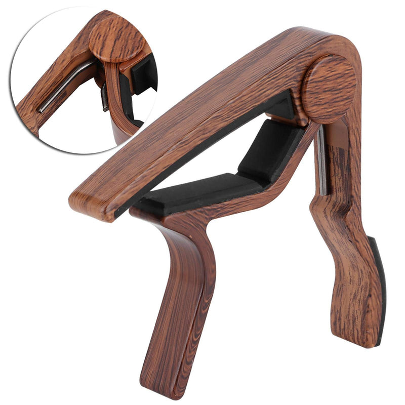 Guitar Tuning Clamp, Long Service Life Premium Plastic Material Guitar Capo, Strong for Electric Guitars Acoustic Guitars(Rosewood) Rosewood