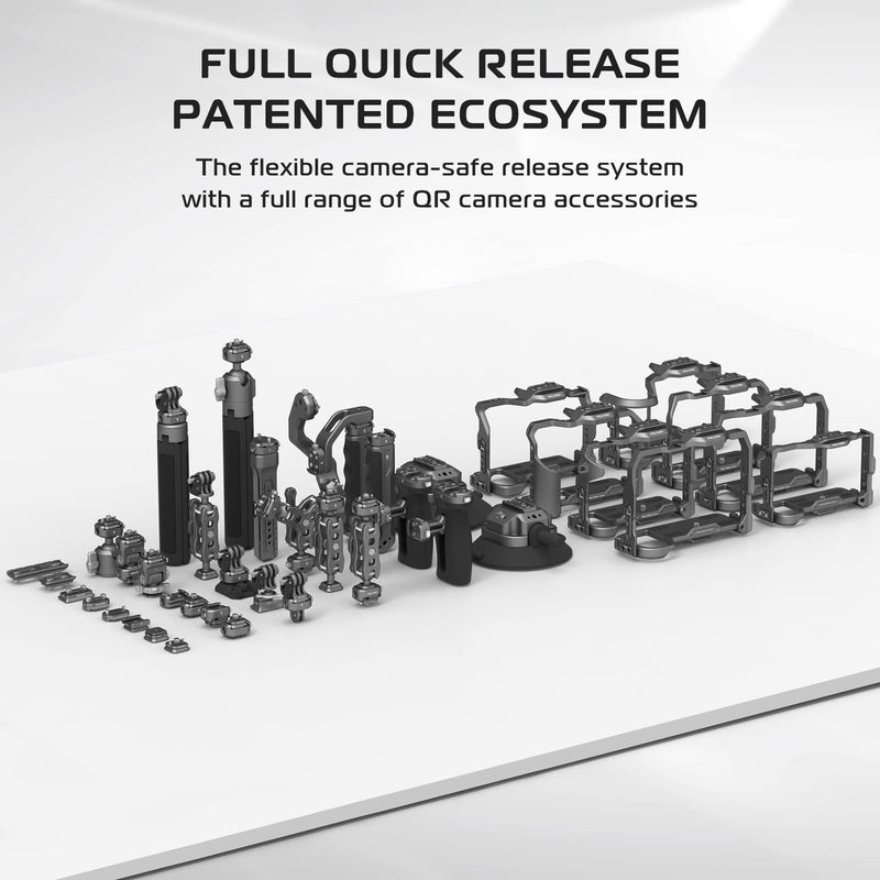 [AUSTRALIA] - FALCAM F22 Basic Quick Release Plate Kit, Camera Mounting Adapter Convert 1/4" Thread to F22 QR System, 22mm Aluminum Camera Accessory Kit for Filmmaker & Photographer, Fits for Sony Canon DSLR Tripod F22 Basic QR System 