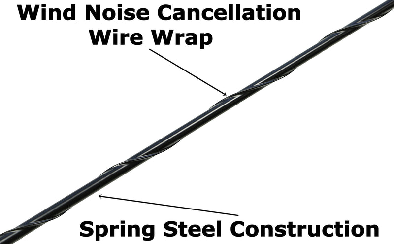 AntennaMastsRus - 7 Inch Black Short Antenna is Compatible with Jeep Grand Cherokee (2005-2010) - Spiral Wind Noise Cancellation - Spring Steel Construction - Stainless Steel Threading 7" INCH